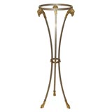 Vintage Steel and Brass Rams Head Fern Stand